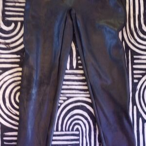 Black Faux Leather Pants